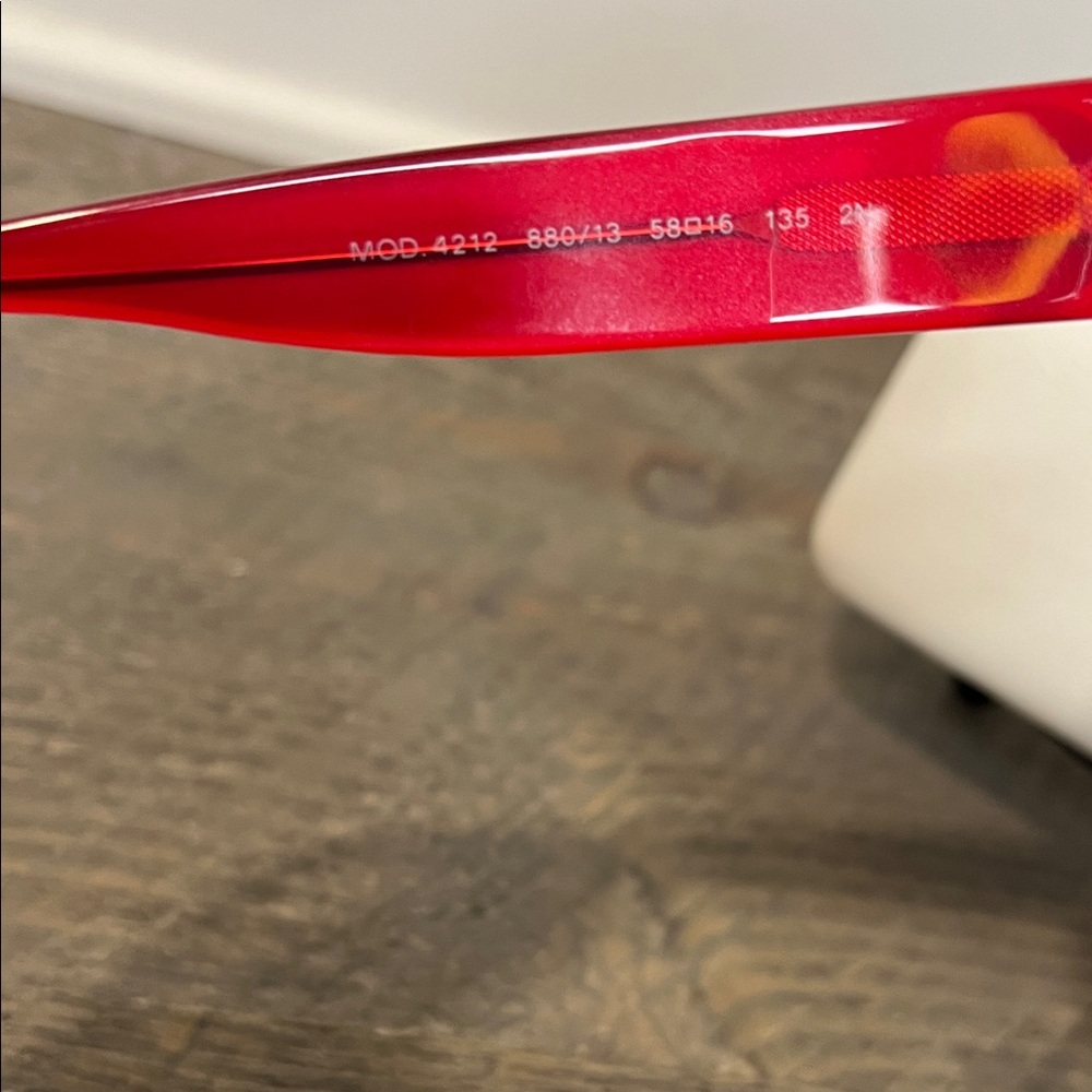 Versace MOD 4212 880/13 Sunglasses + Case: Rule Red Frame / Italy / Frames Only - Picture 3 of 8